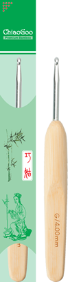 Chiaogoo Crochet Hooks, Natural, Metal Head