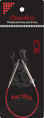 Chiaogoo Premium Red Fixed Circular Knitting Needles