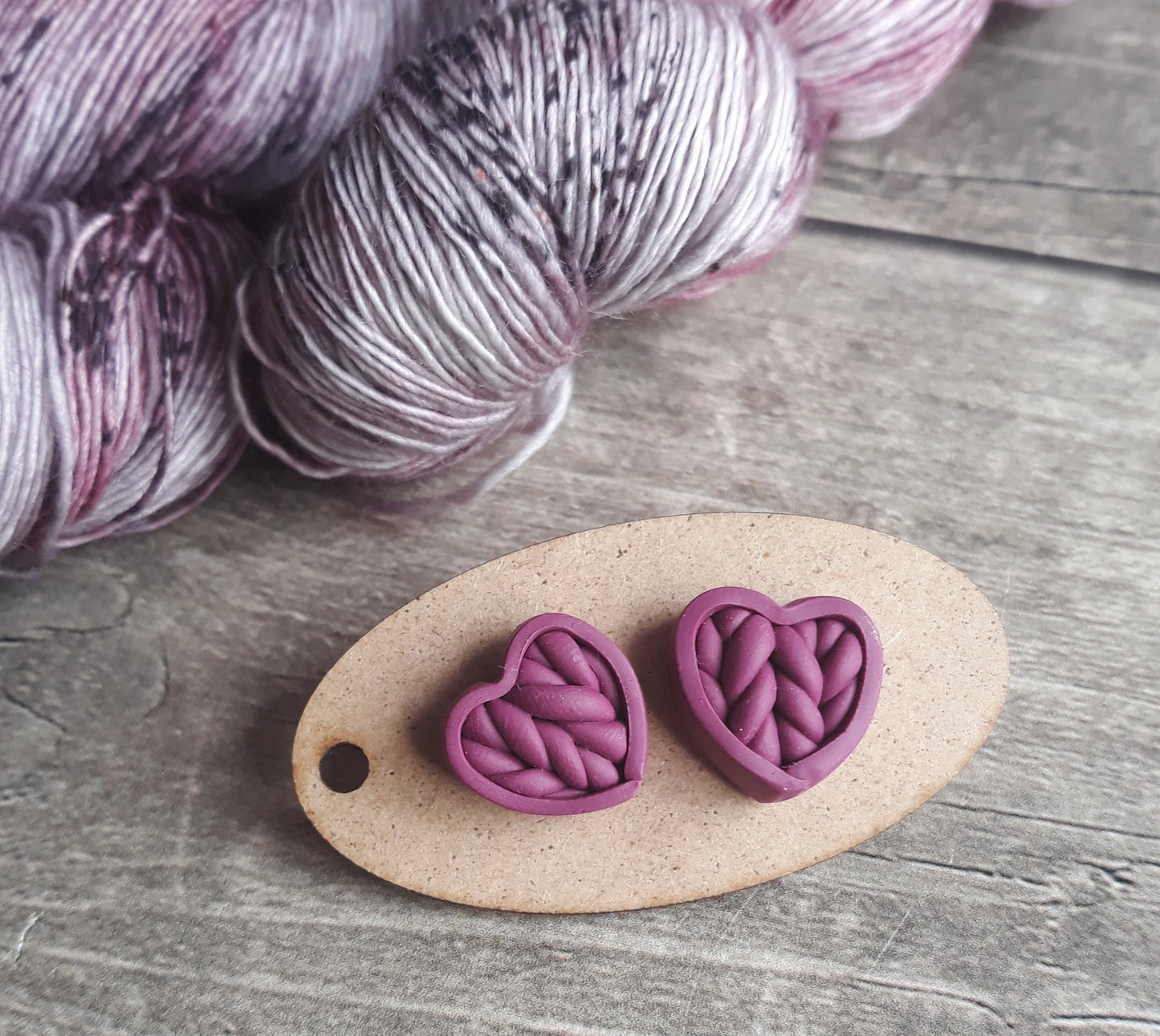 Knit look earrings