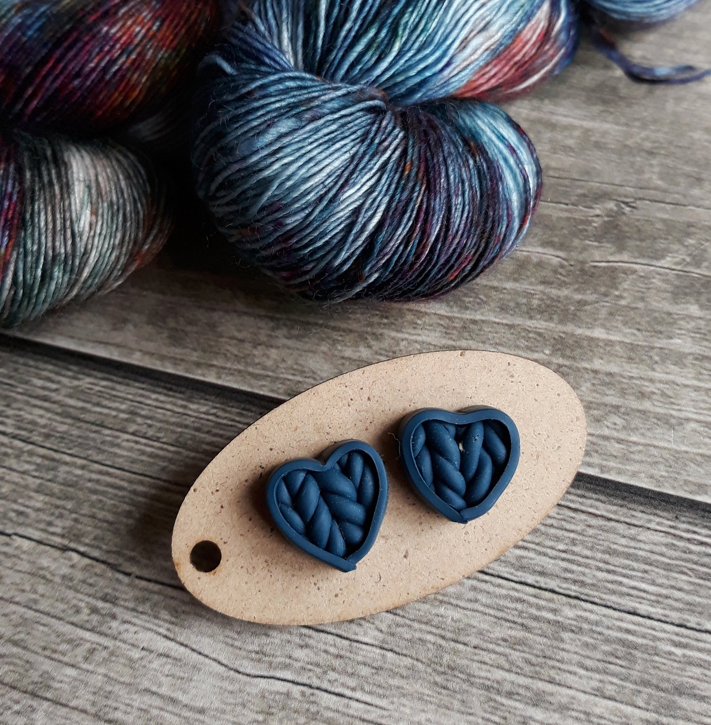 Knit look earrings