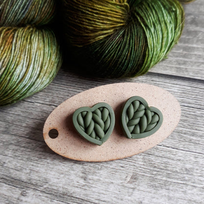 Knit look earrings