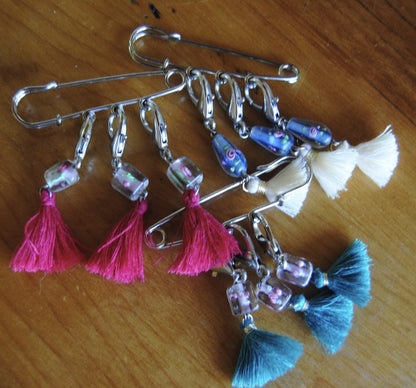 Clay Cloud Creations - Glass Bead Stitch Markers
